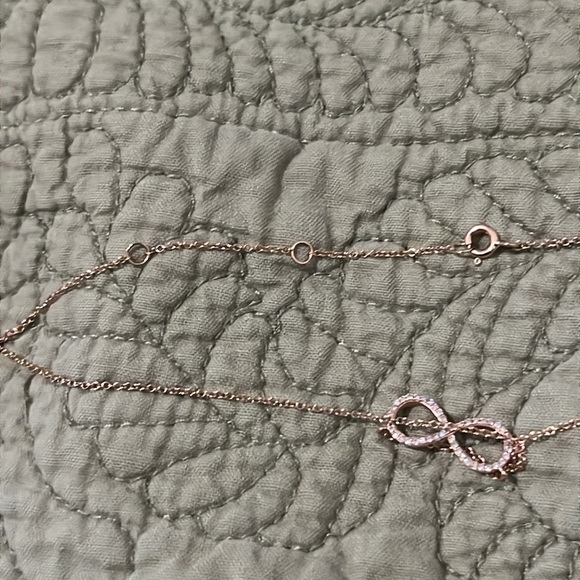 14K ROSE GOLD INFINITY PAVÉ NECKLACE - Picture 15 of 15